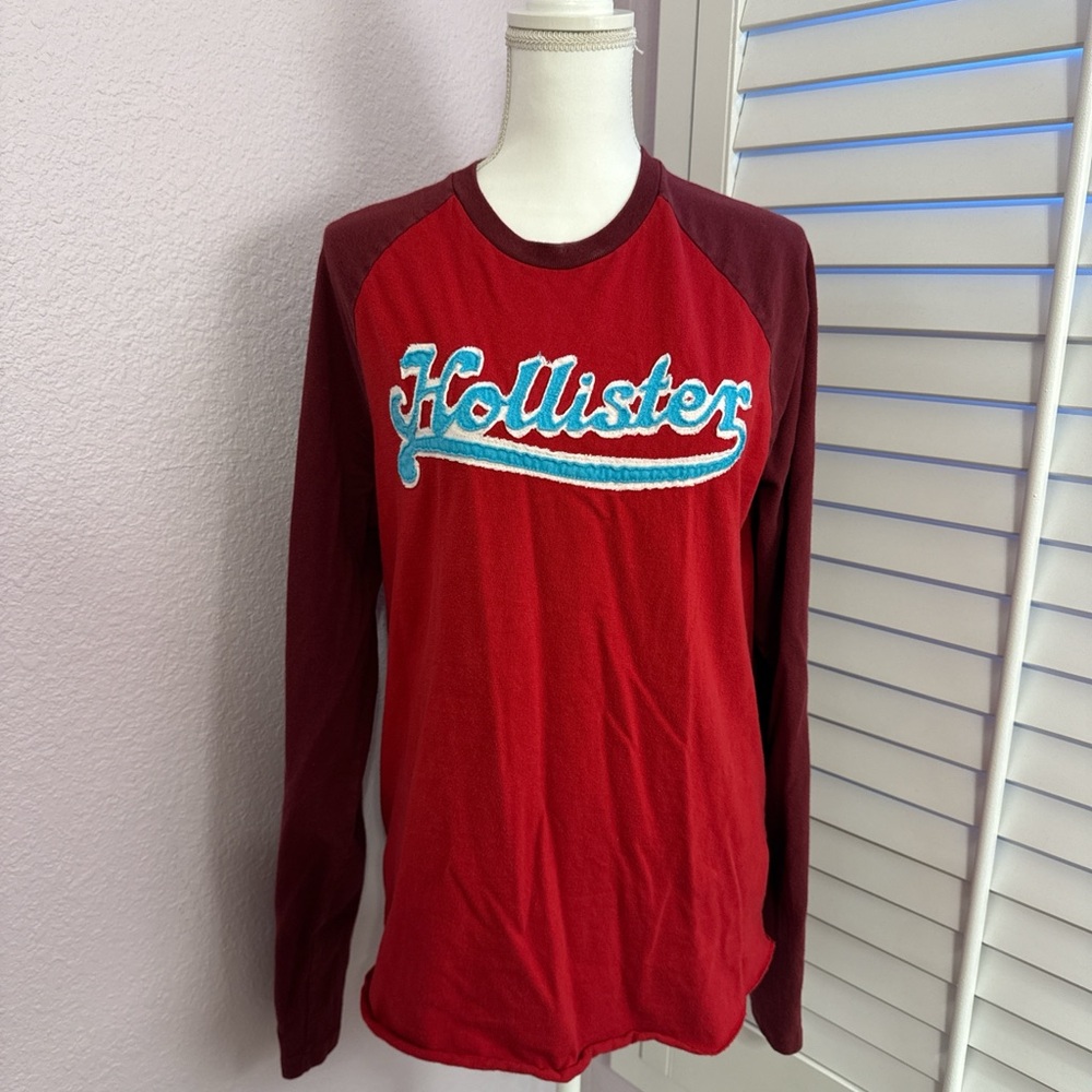 Hollister Burgundy Crew Neck Top